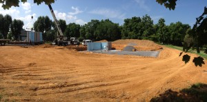 foundation of custom home designed by Eby's Drafting and Design