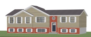 Front Elevation designed by Royce Eby of Eby's Drafting and Design